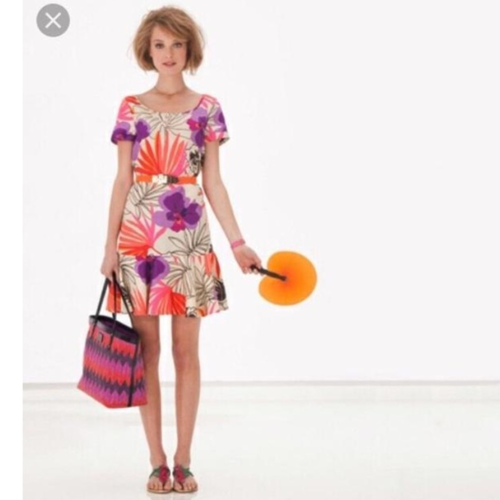 Kate Spade Nude Floral Dress with Belt size 2